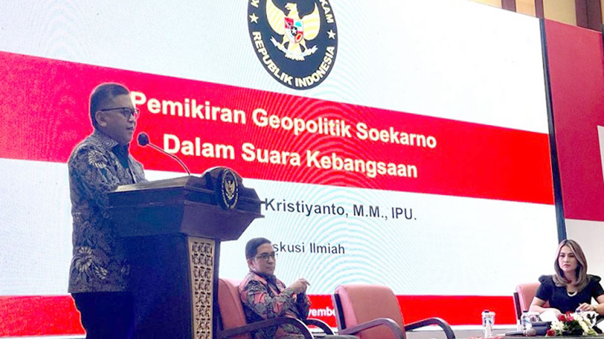 Hasto Geopolitik Soekarno Kedepankan Kepemimpinan Indonesia Di Dunia