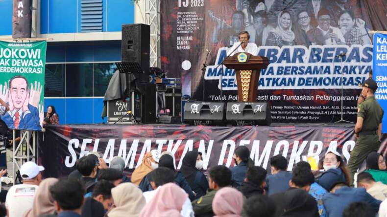 Mimbar Mahasiswa Pakar Hukum Ini Sebut Demokrasi Sedang Tidak Baik