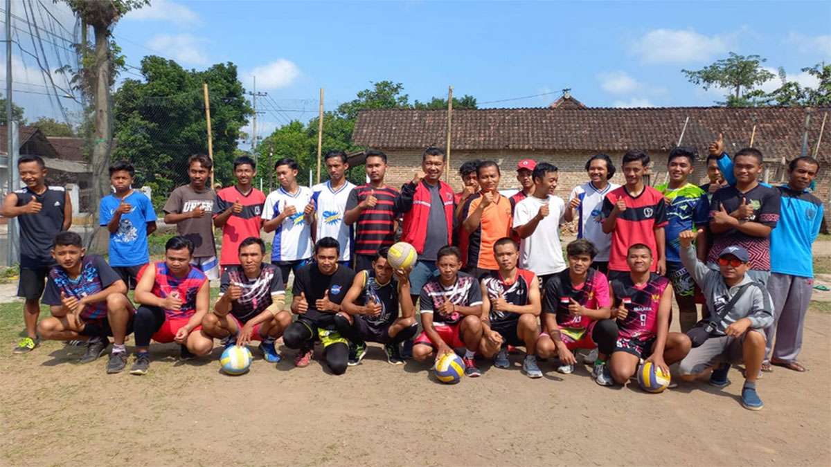 Kembangkan Potensi Pemuda Desa, Banteng Kabupaten Blitar Ini Gelar Laga Bola Voli