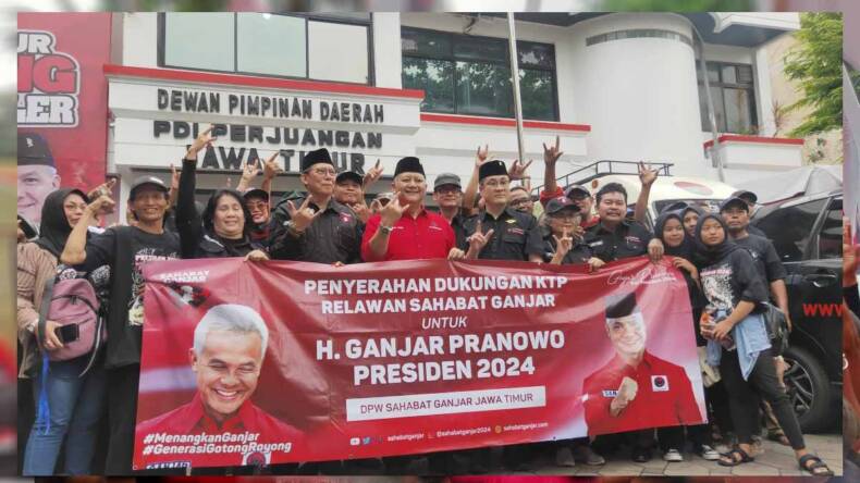 Daftarkan Ribuan Kta Ke Pdi Perjuangan Jatim Sahabat Ganjar Siap Menangkan Suara Pdi